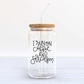 I run on coffee and sarcasm - Beer Can Glass