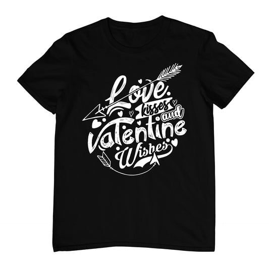 Love Kisses And Valentine Wishes - T-Shirt