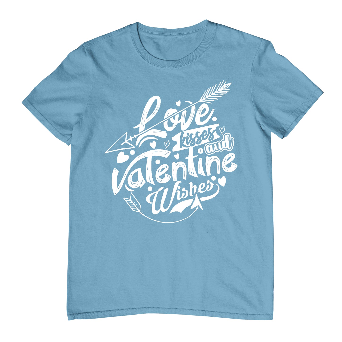 Love Kisses And Valentine Wishes - T-Shirt