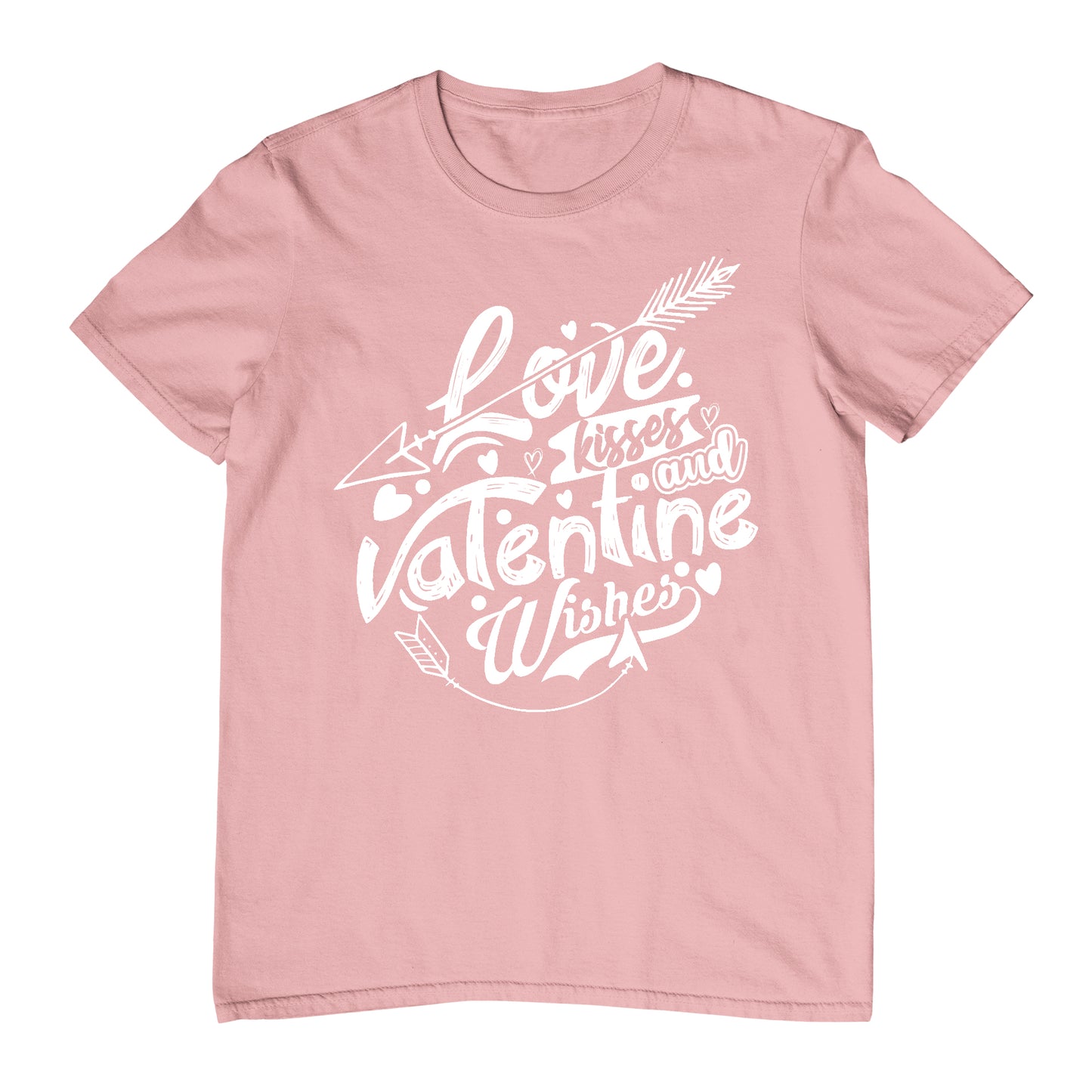 Love Kisses And Valentine Wishes - T-Shirt